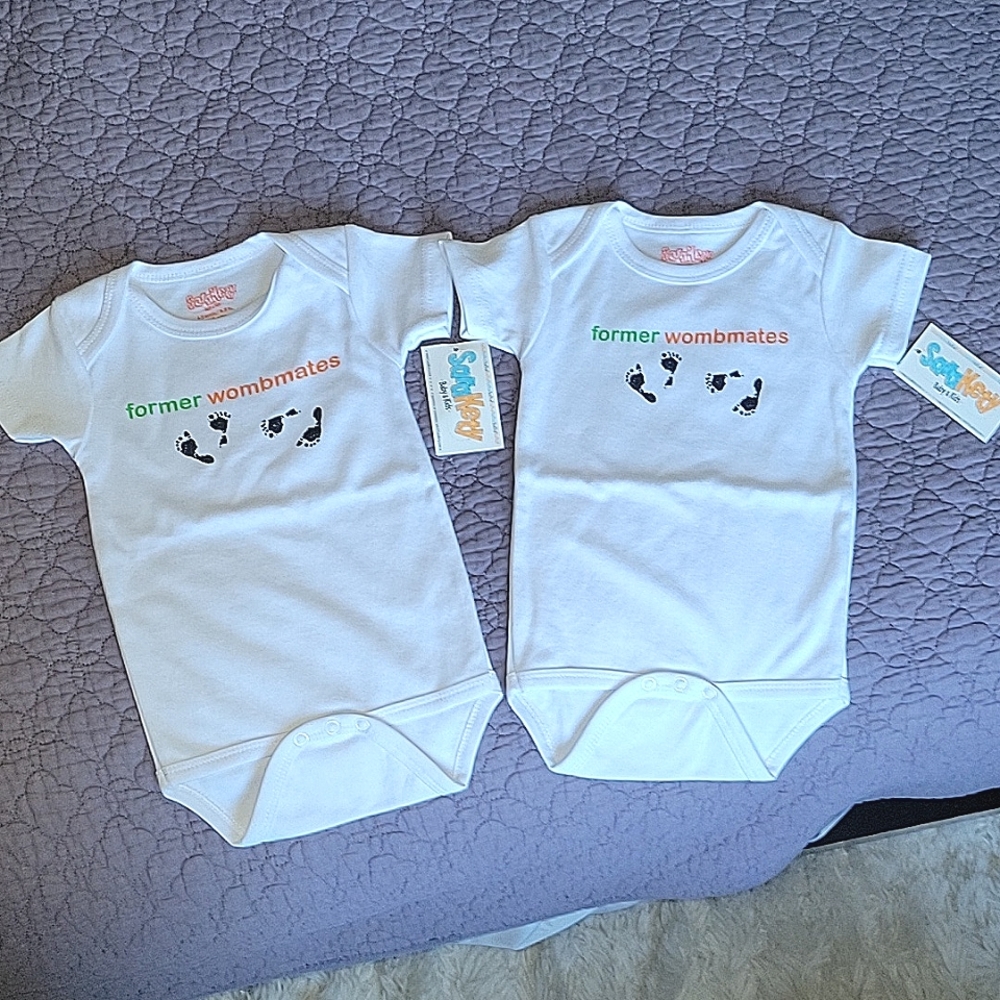 NWT Onesees for twins, 6-12mo